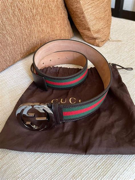 gucci belt green and red silver buckle